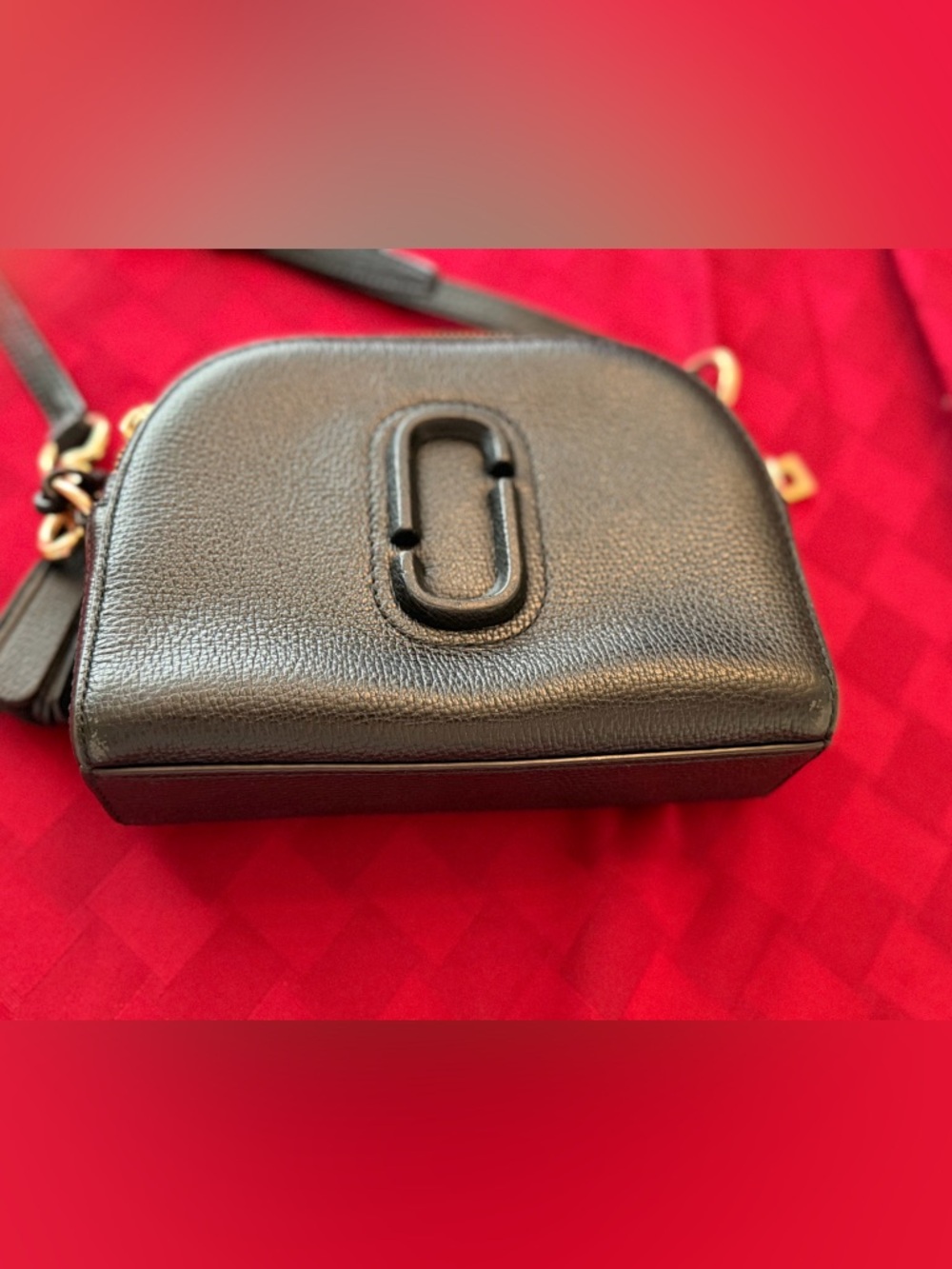 Marc Jacobs Snapshot Black Leather Crossbody Bag